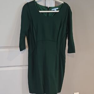 ANTONIO MELANI Forest Green Long Sleeve Sheath Dress